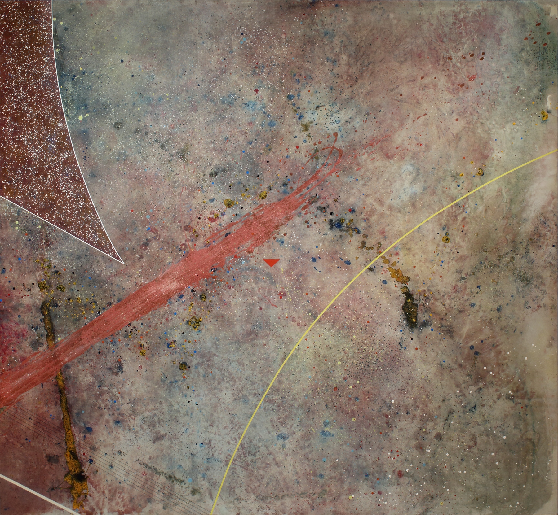 Cardinal, 1978, oil, isobutyl methacrylate, and eggshell on canvas, 80 x 86 inches