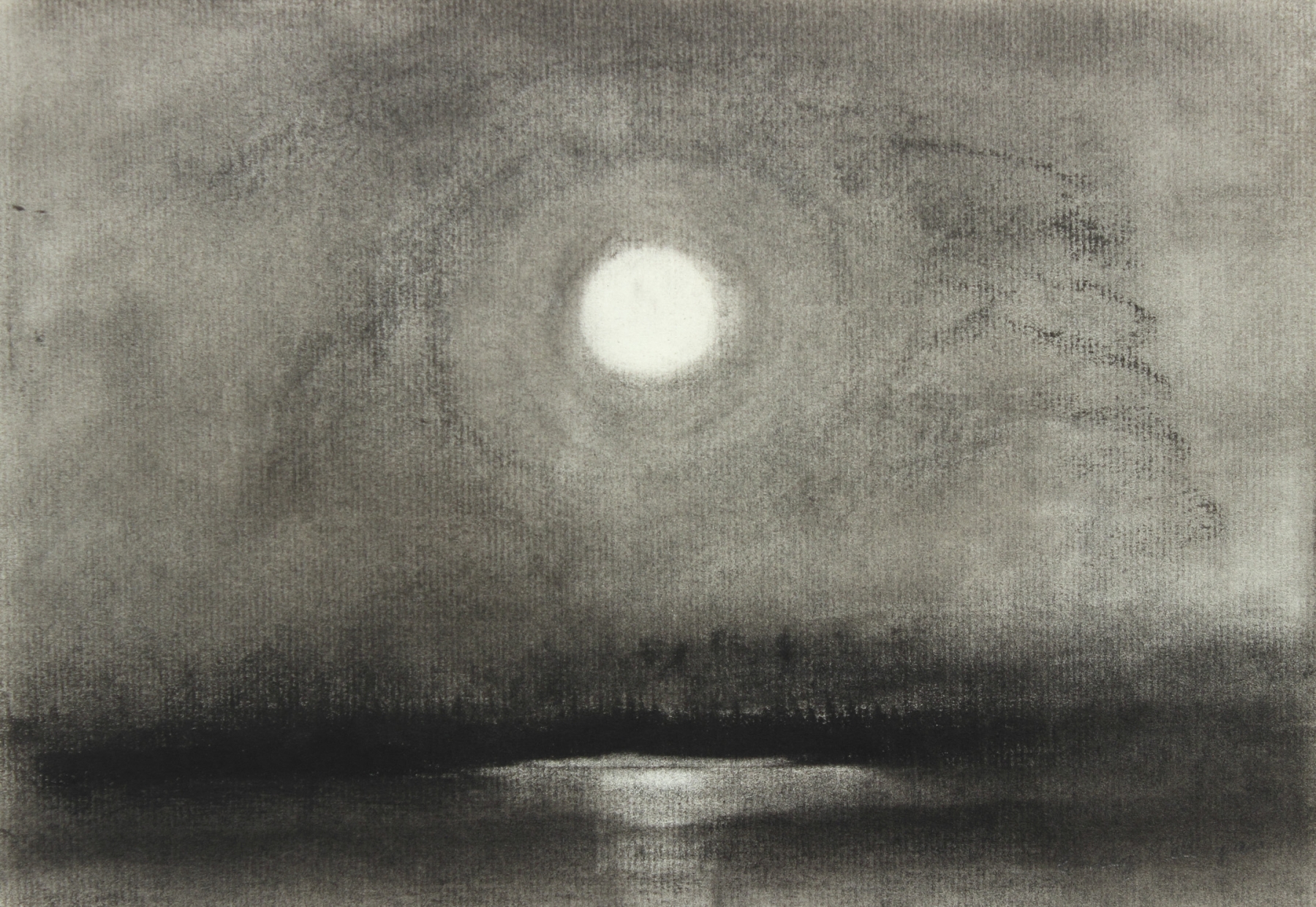 Winter Spring 2002 (1), 2002, charcoal on paper, 7 1/4 x 10 1/4 inches